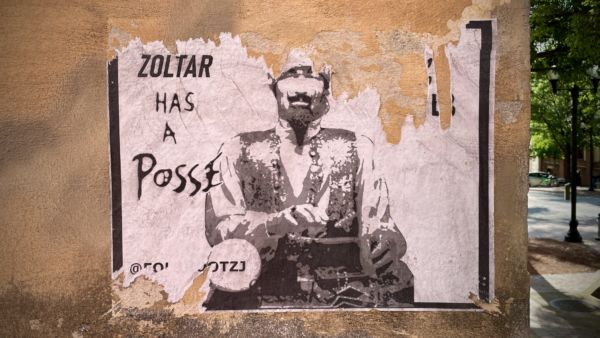 Zoltar has a posse. (Spotted in Downtown Athens, GA)